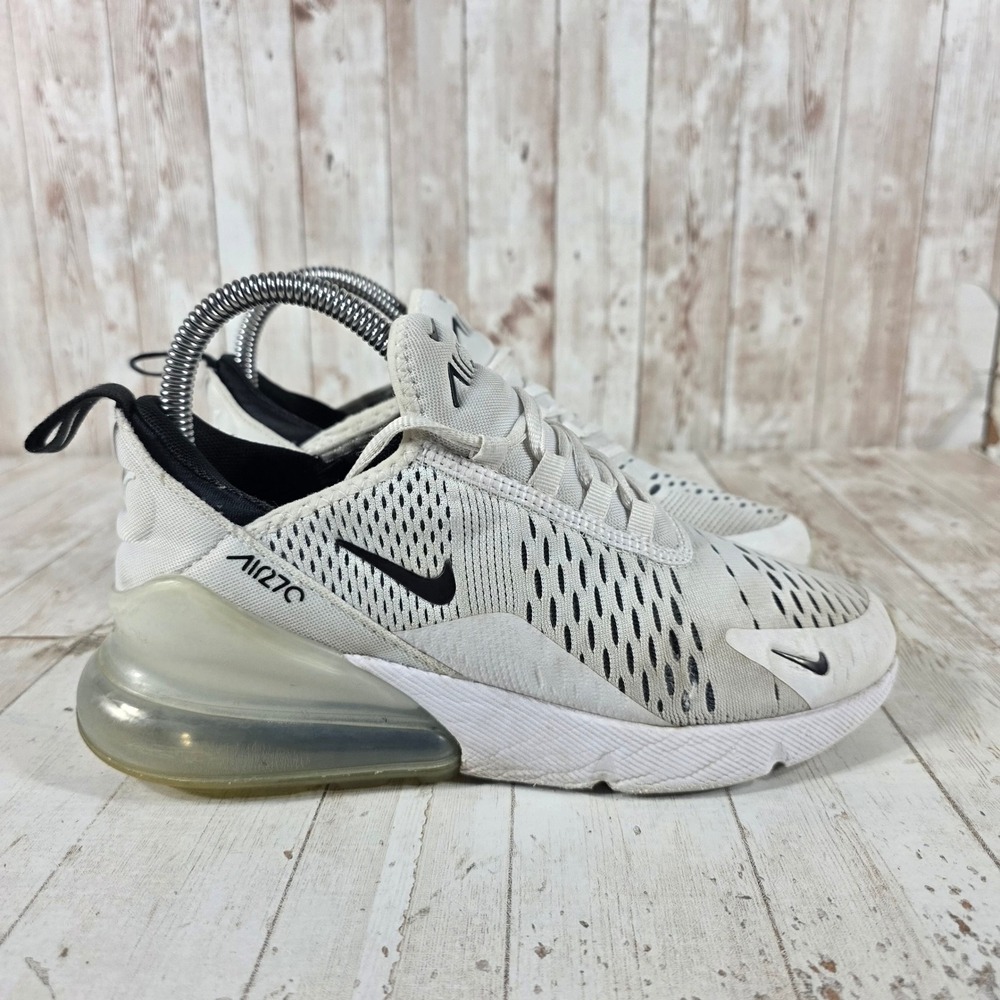 Nike Air Max 270 Womens White Black AH6789-100 Running Shoes Size 6